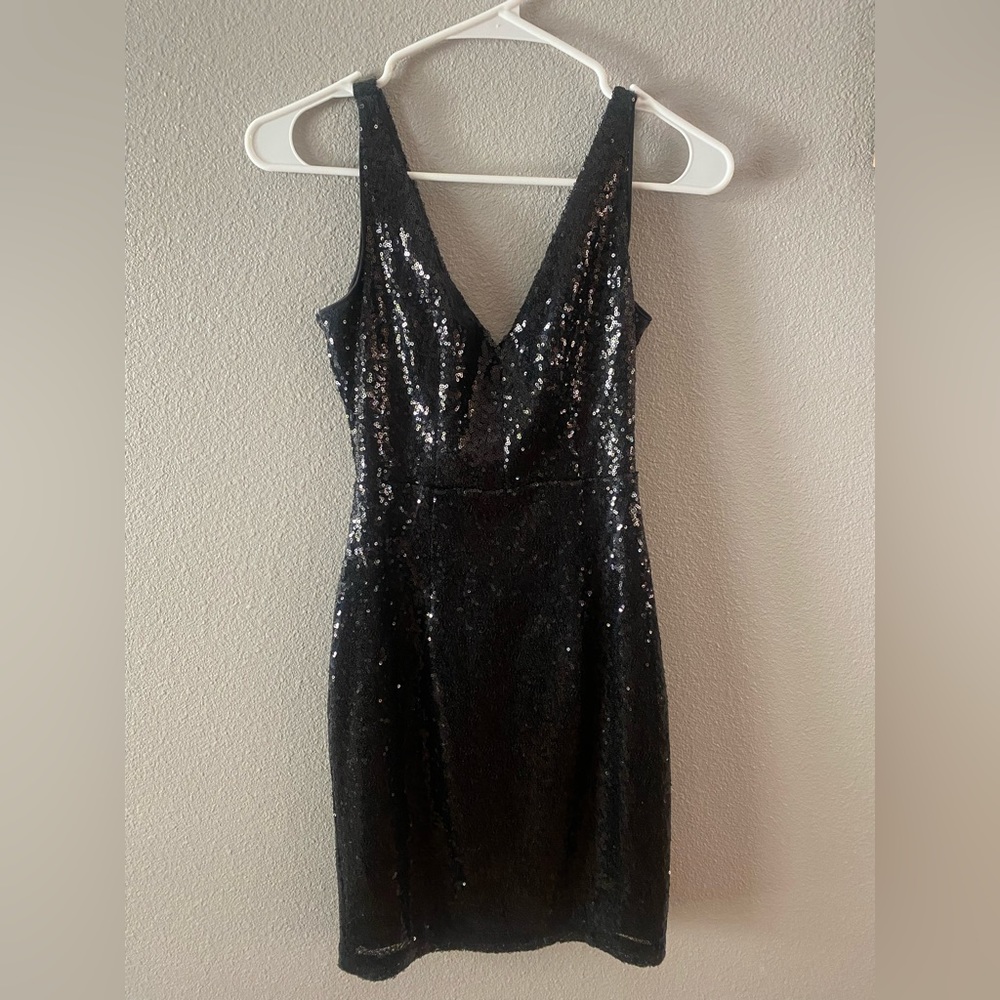 Black sequin dress from lulus